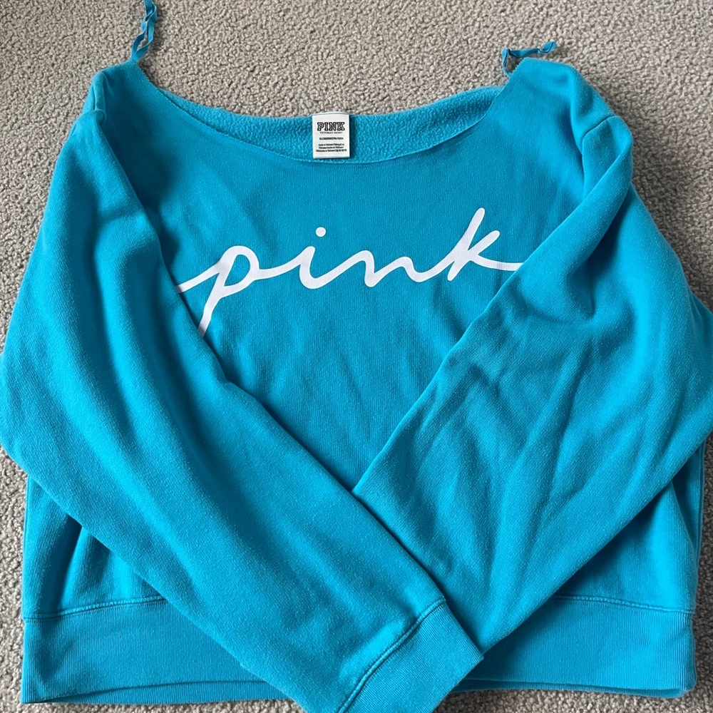 Victoria's Secret Pink Blue Sweatshirt